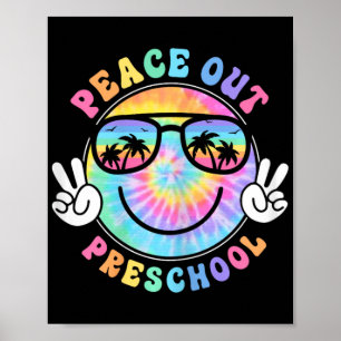 Peace Out School 2024 Letzter Schulsommertag Poster