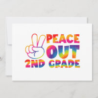 Peace Out Second Grade Gefärbte Krawatte Letzter T