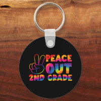 Peace Out Second Grade Gefärbte Krawatte Letzter T