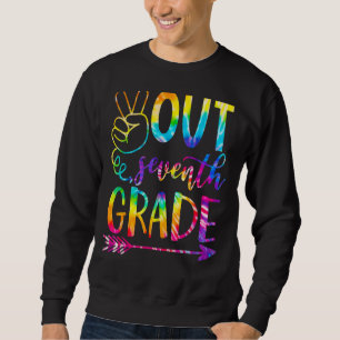 Peace Out Siebte 7. Klasse Glückwunsch letzten Tag Sweatshirt