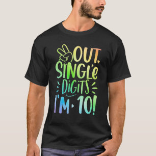 Peace Out Single Digits I m 10 Jahre alt T-Shirt