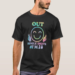 Peace Out Single Digits Ich bin 10 Jahre alt 10. T-Shirt