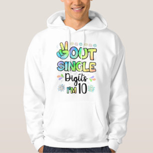 Peace Out Single Digits Ich bin 10 Kinder Hoodie