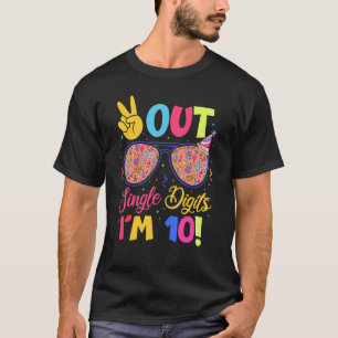Peace Out Single Digits Ich bin 10 Kinder Sonnenbr T-Shirt