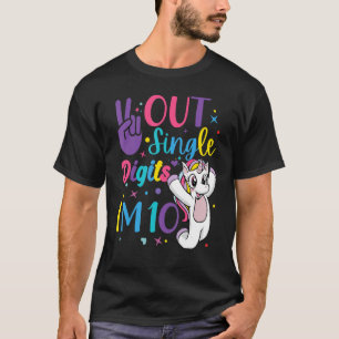 Peace Out Single Digits Im 10-jährigen 10. Geburts T-Shirt