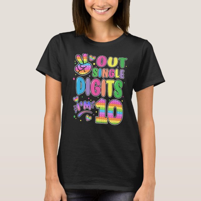 Peace Out Single Digits Im 10 Pop Es 10. T-Shirt (Vorderseite)