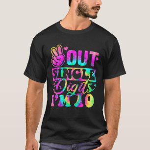 Peace Out Single Digits Im 10 t Gefärbte Krawatte T-Shirt