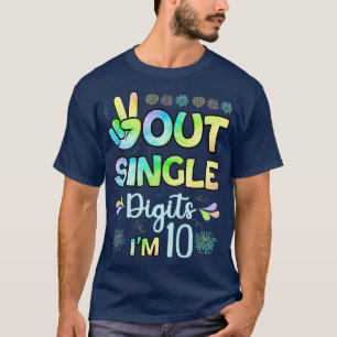 Peace Out Single Digits Im Alter von 10 Kindern (3 T-Shirt