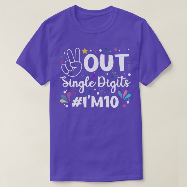 Peace Out Single Digits Im Alter von 10 Kindern (8 T-Shirt (Design vorne)