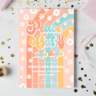 Peace Out Single nimmt 10. Geburtstagsparty ab Einladung