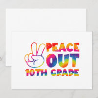 Peace Out Zehnte Gefärbte Krawatte Letzten Tag 10.