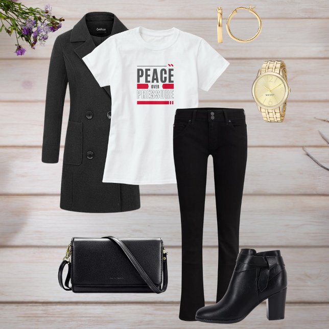 Peace Over Pressure Motivational Quote Design Sweatshirt (Von Creator hochgeladen)