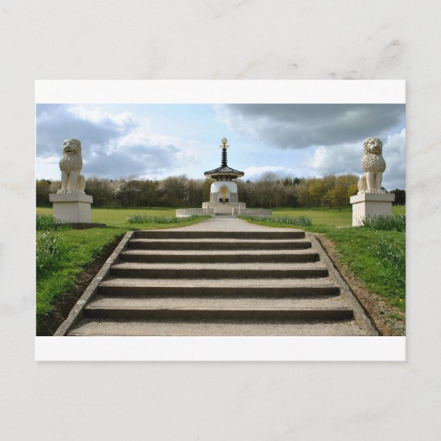 Peace Pagoda, Milton Keynes Postkarte (Vorderseite)