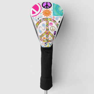 Peace & Paisley Collage Golf Head Cover Headcover