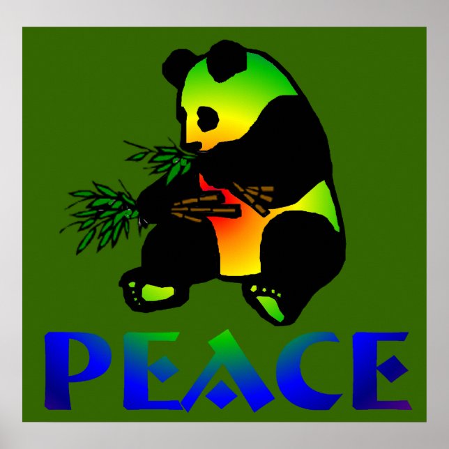 Peace Panda Bear Poster (Vorne)