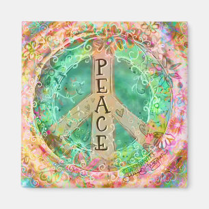 Peace Pastor Hübsche Blumeninspirivität Magnet