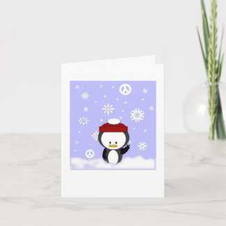 Peace Penguin Holiday Card Feiertagskarte