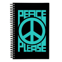 Peace Please Türkise Schrift