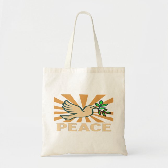 Peace Poster Tote Bag Harmonie & Stil Tragetasche (Vorne)