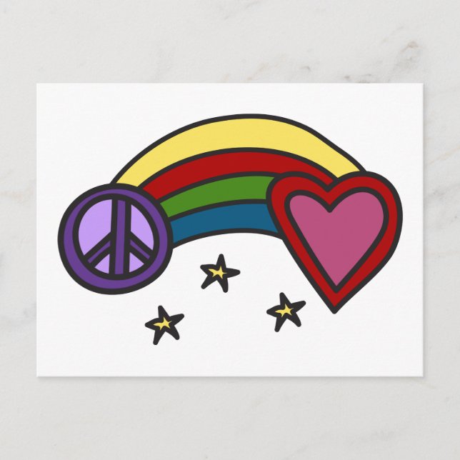Peace Rainbow Postkarte (Vorderseite)