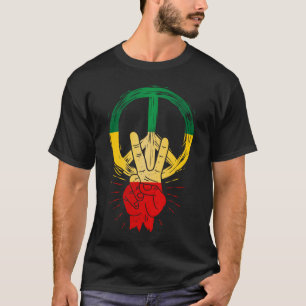 Peace Reggae Liebe Jamaica Rasta Music T-Shirt