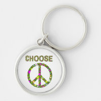 Peace - Retro-Blume - Friedenszeichen