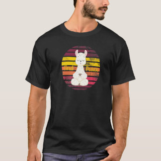 Peace Retro Vintag Sunset Yoga Alpaca T-Shirt
