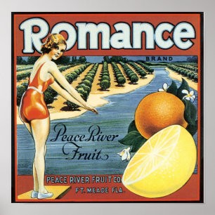 Peace River Fruit Company Crate Label - Plakat