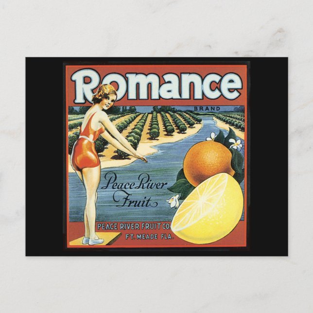 Peace River Fruit Company Crate Label Postkarte (Vorderseite)