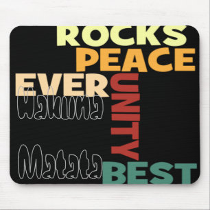 Peace Rocks Best Hakuna Matata Text Mousepad