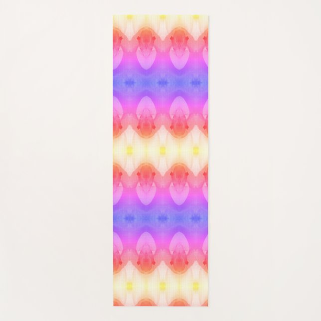 Peace Rose Ikat 4 Ipanema Yogamatte (Vorderseite)