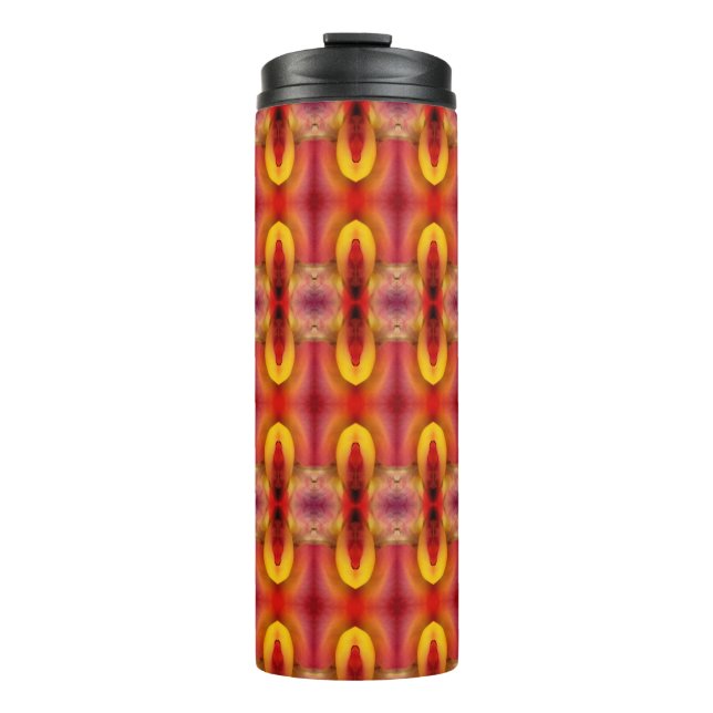 Peace Rose Ikat 7  Thermosbecher (Vorderseite)