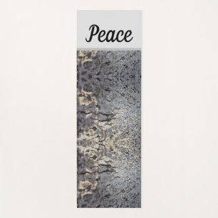 Peace Rustic Mosaic Gray Tree Bark Pattern Nature Yogamatte