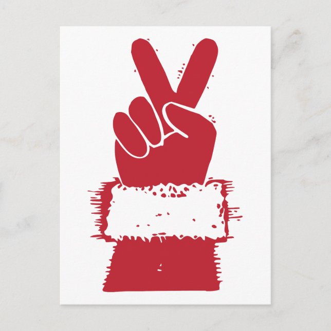 Peace Santa Cards Feiertagspostkarte (Vorderseite)