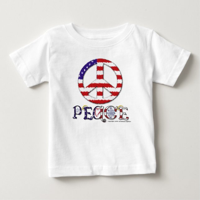 Peace Säugling T - Shirt (Vorderseite)