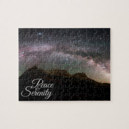 Peace & Serenity Mountain Night Sky Puzzle