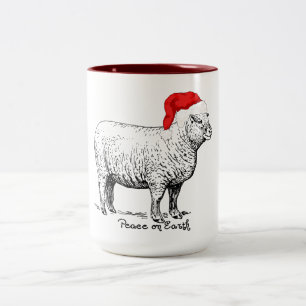 Peace Sheep Zweifarbige Tasse