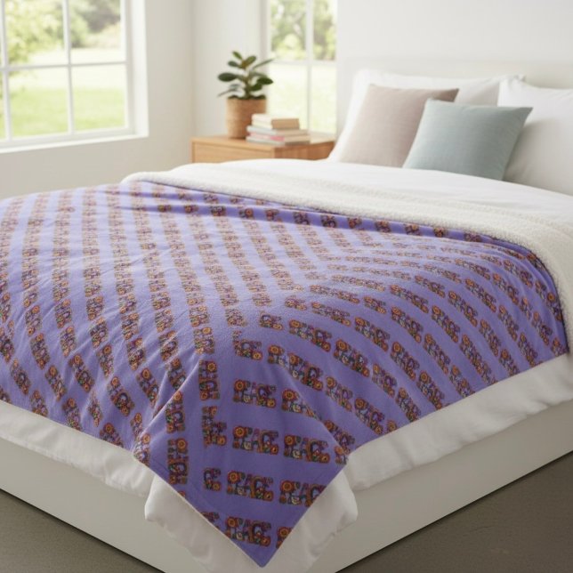 Peace Sherpa Blanket Sherpadecke (Von Creator hochgeladen)