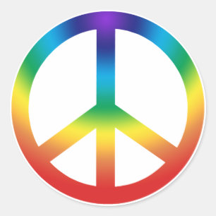 Peace Sign Aufkleber Chakra Colors