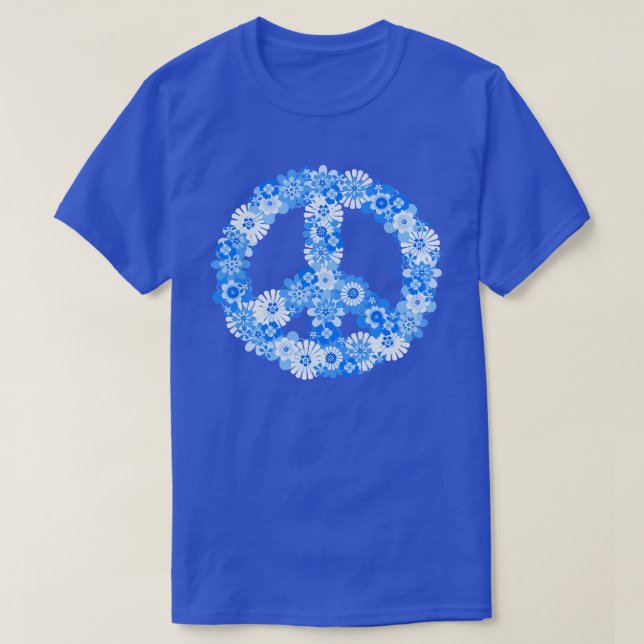 Peace Sign Blue T-Shirt (Design vorne)
