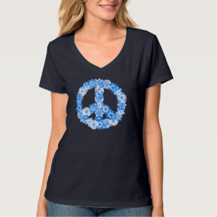 Peace Sign Blue T-Shirt