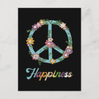 Peace Sign Blume farbenfrohe Happy Hippie
