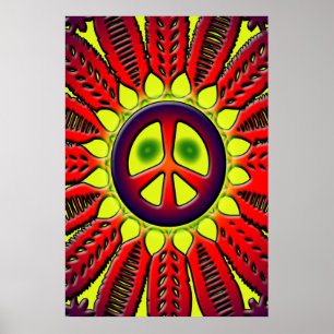 PEACE SIGN BLUME POSTER
