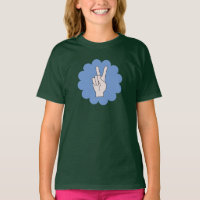 Peace Sign Blume Power Girls Shirt