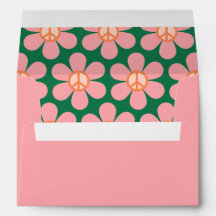 Peace Sign Blume Rosa Dusche Rücksendeadresse