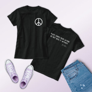 Peace Sign Buddha Zitat T-Shirt