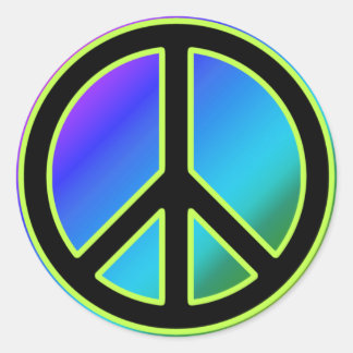 Peace Sign Classic Round Stickers