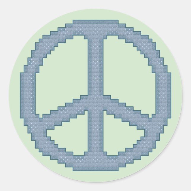 "Peace Sign Cross Sticker" Runder Aufkleber (Vorderseite)