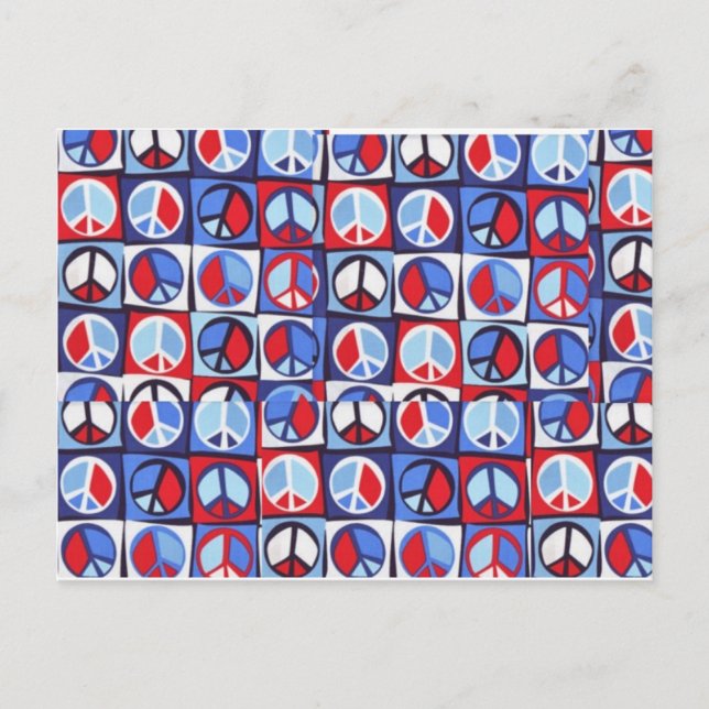 PEACE SIGN DESIGN POSTKARTE (Vorderseite)