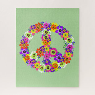 Peace Sign Floral Puzzle